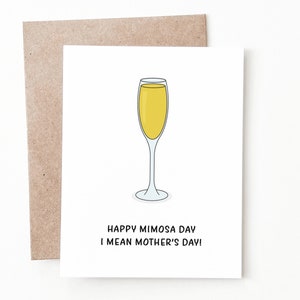 Divertente biglietto per la festa della mamma, biglietto Mimosa per la mamma