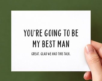 Be My Best Man Proposal Wedding Card