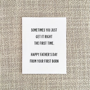Funny Fathers Day Card, Oldest First Child Card for Dad image 4