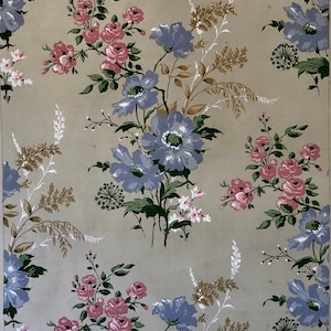 An Original Textile Design for Upholstery. Very Large. Hand painted. From The Atelier Artilia, Paris. 1960’s. Size: 85 x 70 cms image 1