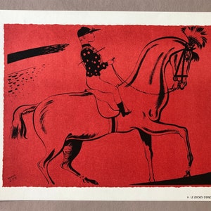 Le Jockey D’Epsom. Litografia z Parorama Du Cirque autorstwa Serge’a. Jedna z zaledwie 1000 wyprodukowanych w 1944 r. Rozmiar: 23,8 x 29,7 cm.