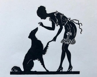 A Group of Eight Papercuts or Scherenschnitte by Gertrude Blecke. From the 1920’s. Various sizes. The largest is 31.5 x 24.5 cms.