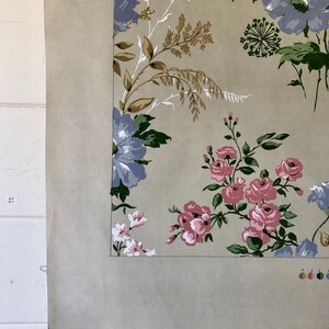 An Original Textile Design for Upholstery. Very Large. Hand painted. From The Atelier Artilia, Paris. 1960’s. Size: 85 x 70 cms image 4