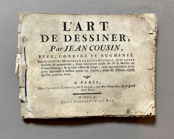 Dessiner l’Antique L'art De Dessiner. the Art of Drawing. by Jean Cousin. With 28