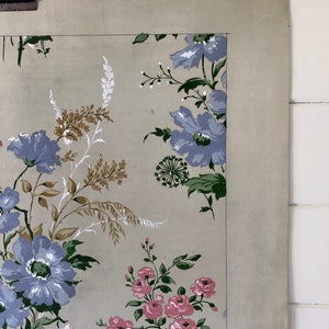 An Original Textile Design for Upholstery. Very Large. Hand painted. From The Atelier Artilia, Paris. 1960’s. Size: 85 x 70 cms image 3