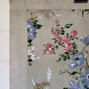 An Original Textile Design for Upholstery. Very Large. Hand painted. From The Atelier Artilia, Paris. 1960’s. Size: 85 x 70 cms image 2