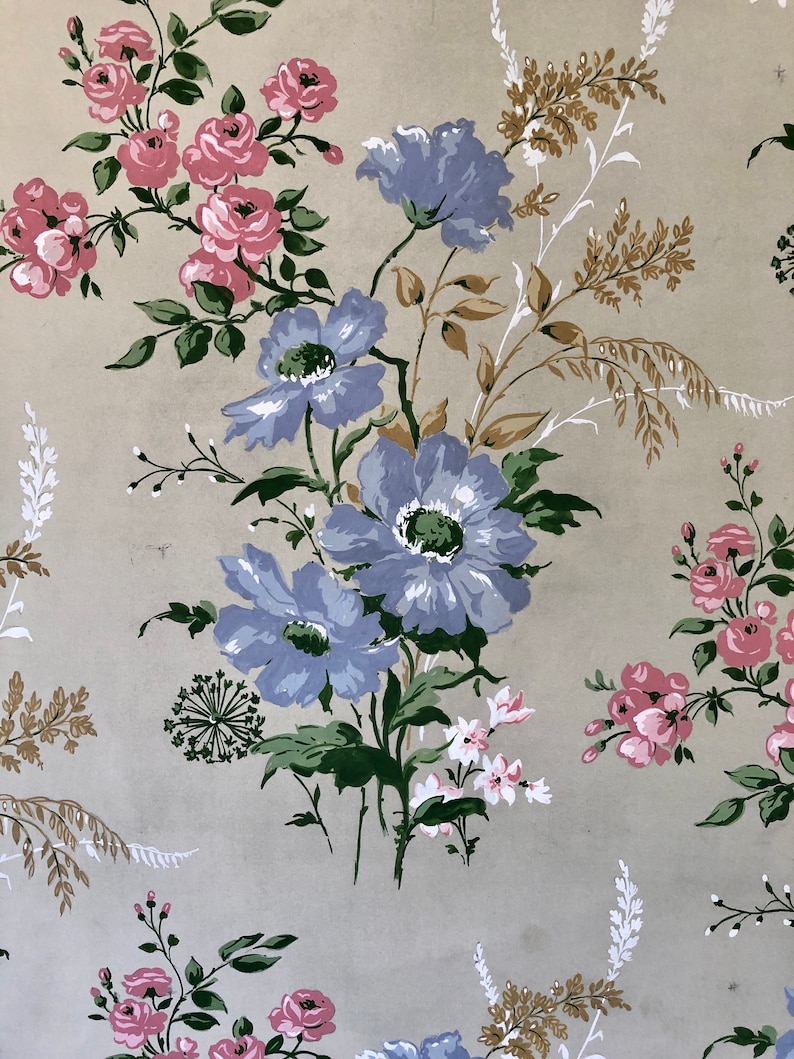 An Original Textile Design for Upholstery. Very Large. Hand painted. From The Atelier Artilia, Paris. 1960’s. Size: 85 x 70 cms image 6