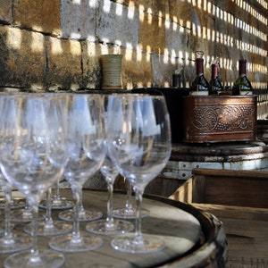 Napa Valley Winery Print | California Wine Country Art | Wine Barrel Photography | Bar Decor Wall Art | Kitchen Wine Decor