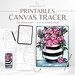 Love Blooms Here Flower Vase Printable Canvas Tracer, Etsy Digital ...