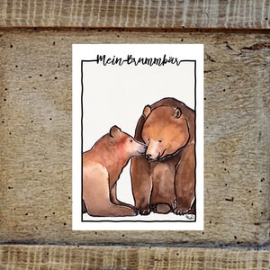 Carte postale ours qui grogne