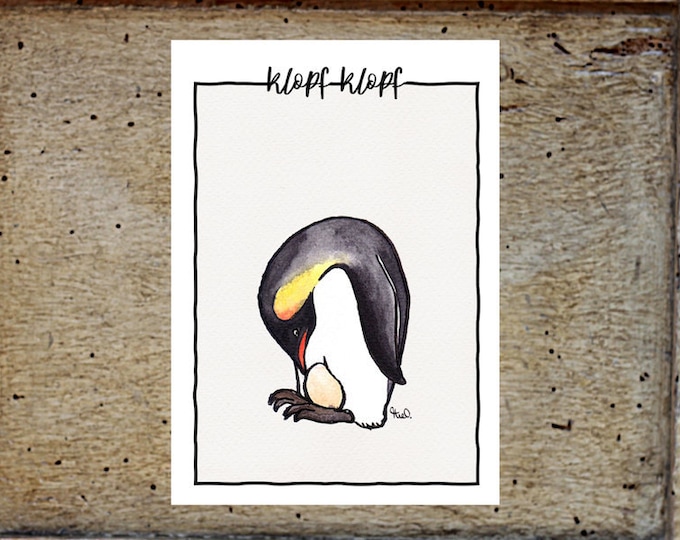 Postcard penguin