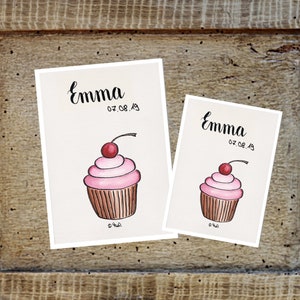 U livret/voyage/protège carte de vaccination cupcake