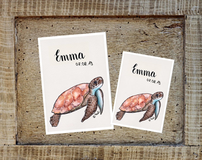 U booklet/travel/vaccination card cover turtle