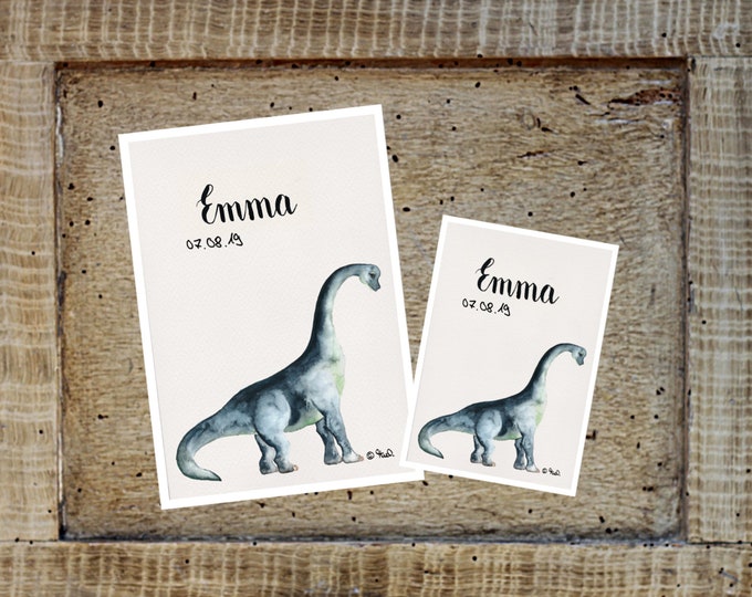 U booklet/travel/vaccination card cover Brachiosaurus