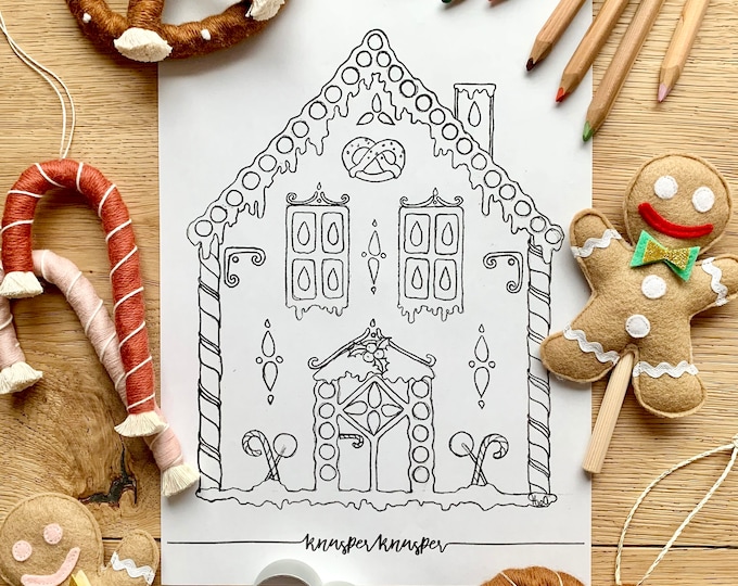 Coloring Gingerbread House