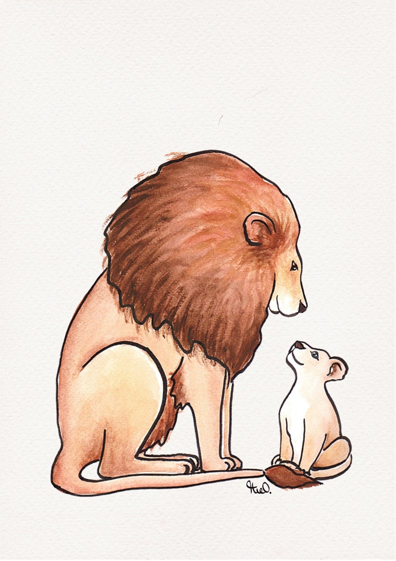 Print lion dad image 2