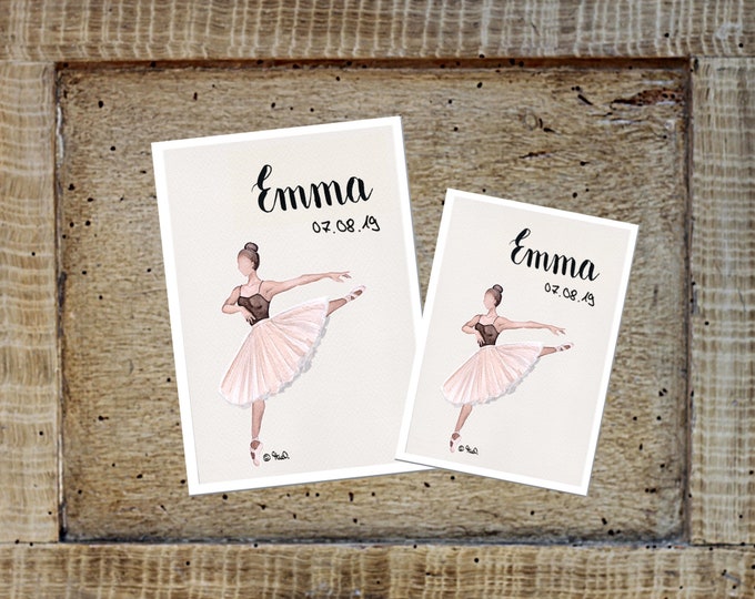 Exercise book/travel/vaccination card cover Ballerina Grace