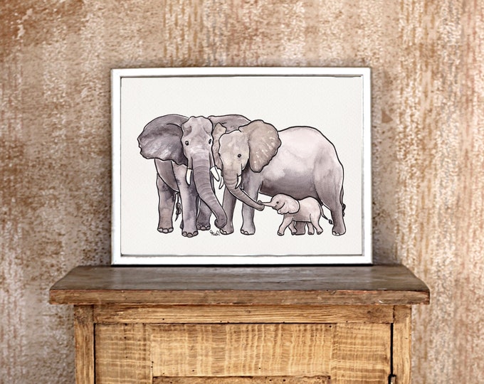 Print elephant family