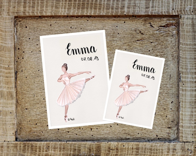 Exercise book/travel/vaccination card cover Prima Ballerina