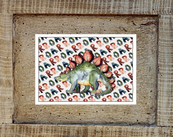 Postcard - Stegosaurus ROAR mix