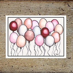 Carte postale félicitations rosé