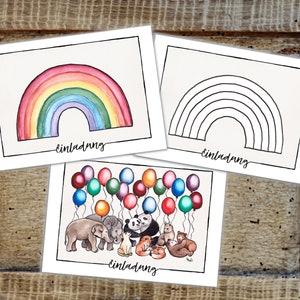 Set van 5 uitnodigingen