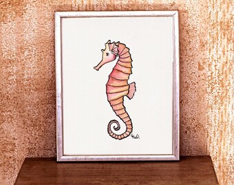 Print seahorse