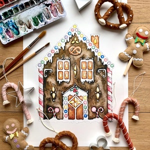 Print gingerbread house