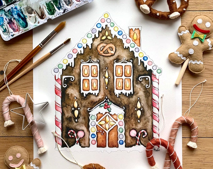 Print gingerbread house