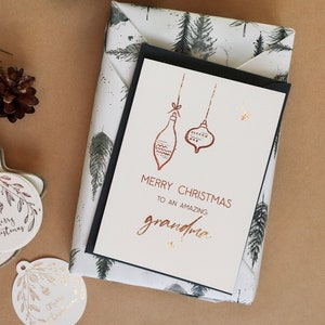 Tarjeta de Navidad de lámina de oro, tarjeta de Navidad de lujo, tarjeta de feliz Navidad, tarjetas de temporada, tarjeta de Navidad para el marido