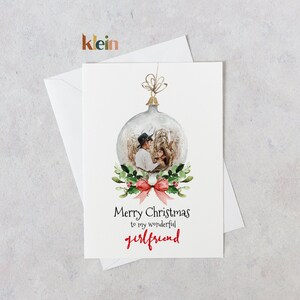 Cartolina di Natale per fidanzata, Buon Natale alla mia meravigliosa ragazza, Cartolina di Natale per fidanzata, Cartolina di Natale per fidanzata