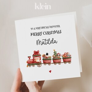 Carte fille personnalisée, carte de Noël fille, carte de Noël du Père Noël, carte fille spéciale