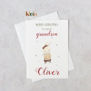 Carte de Noël personnalisée, carte de Noël pour petit-fils spécial, carte de Noël fils, carte de Noël petit-fils, carte de Noël neveu