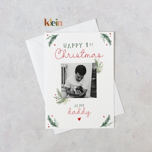 First Christmas as my daddy , 1st Christmas Card, Dad Christmas Card, Baby's First Christmas, Newborn to Daddy