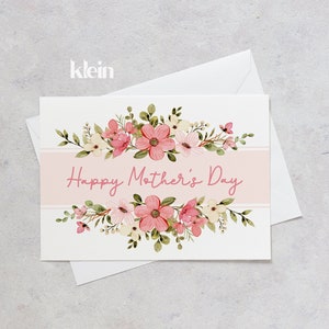 Happy Mothers Day, Muttertagskarte, An meine Mama, Karte für Großmutter, Blumenkarte, Blumen