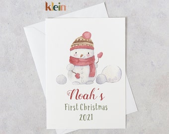 Hunts England Biglietto Di Natale 'Our First Christmas Together' Con Pupazzo Di Neve – Primo Natale Insieme - 2