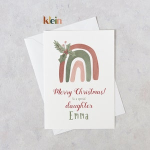Carte de Noël pour fille, carte de Noël personnalisée pour nièce, à une fille spéciale, petite-fille spéciale