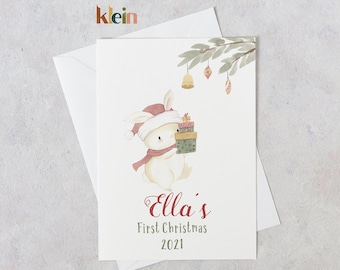 First Christmas Card, Baby's First Christmas Card, Happy 1st Christmas Card , 1st Christmas Baby Card, Personalised Christmas Card