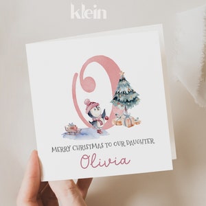 Daughter Christmas Card , Girl Christmas Card, Granddaughter Christmas Card, Personalised Christmas Card, Niece Christmas Card