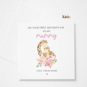 1.Mal Mama Karte, Personalisierte Muttertagskarte, An deinem ersten Muttertag, 1. Muttertag als meine Mama, Karte für Mama