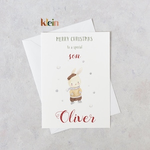 Carte de Noël personnalisée, carte de Noël pour fils spécial, carte de Noël fils, carte de Noël petit-fils, carte de Noël neveu