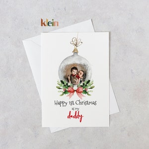1.Weihnachtskarte, Happy 1. Weihnachten als Papa, Weihnachtskarte, Happy first Christmas als Daddy, Daddy Weihnachtskarte
