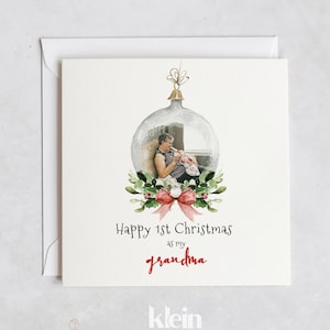 Feliz primeiro Natal como minha avó, 1º cartão de Natal, Cartão de Natal da Vovó, Feliz primeiro Natal como Vovó, Cartão de Natal da Vovó