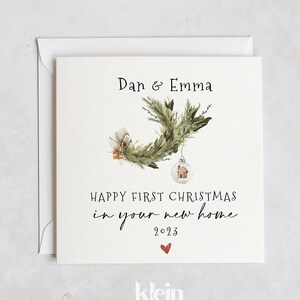 Cartão de nova casa personalizado, cartão de natal nova casa, primeiro natal em sua nova casa, cartão de nova casa para casais