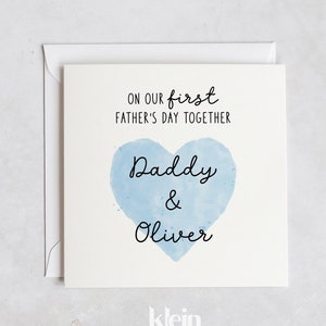 En nuestra primera tarjeta del Día del Padre juntos, tarjeta personalizada del primer día del padre 2024, tarjeta del primer día del padre del bebé, regalo del primer día del padre