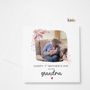 Feliz primer día de la madre, tarjeta del primer día de la madre para la abuela, primer día de la madre como mi abuela, para Nana