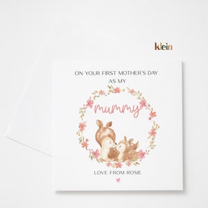 1.Mal Mama Karte, Personalisierte Muttertagskarte, An deinem ersten Muttertag, 1. Muttertag als meine Mama, Karte für Mama