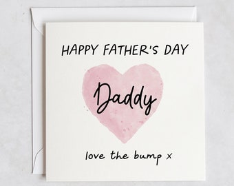 Personalized Father's Day Card, From Bump, Daddy To Be