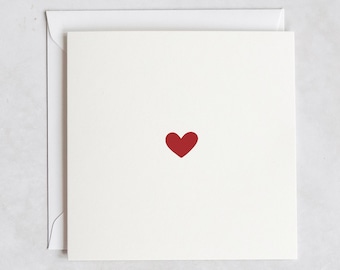 Simple Love Heart Valentine's Day Card, Anniversary Card