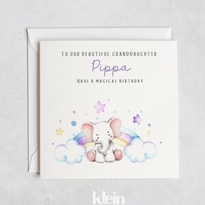 Carte d'anniversaire de petite-fille, carte d'anniversaire personnalisée 2ème 3ème 4ème, carte d'anniversaire de filles, carte enchanteresse pour l'anniversaire, carte de fille de nièce